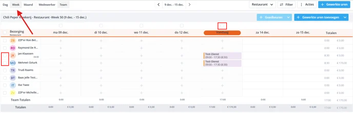 Timesheet goedkeuren