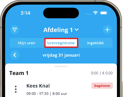 Urenregistratie mobile