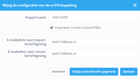 Wijzig until koppeling