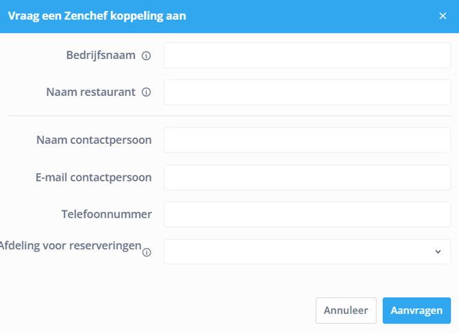 Zenchef Form NL