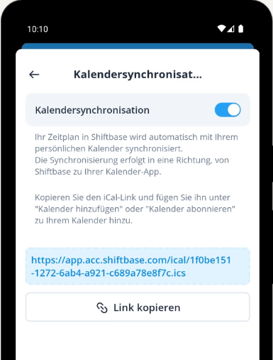 calendar sync android enable DE