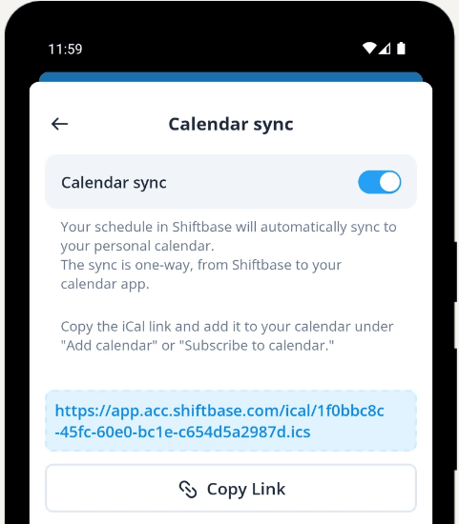 calendar sync android enable EN