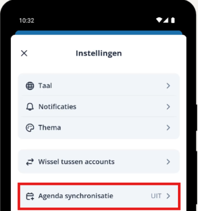 calendar sync android settings NL