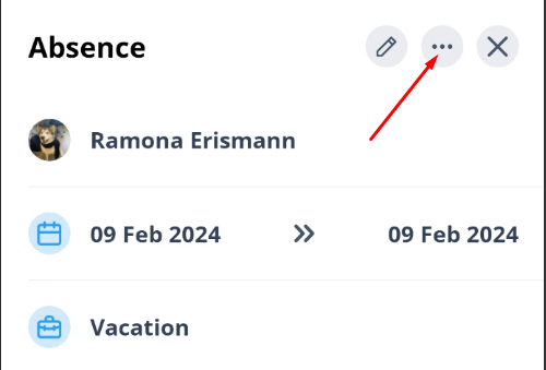 Mobile app: My absence